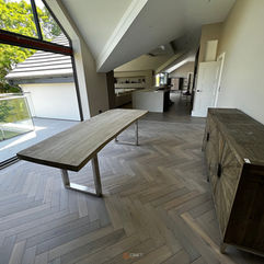 classic grey herringbone parquet fitted in Prescot property
