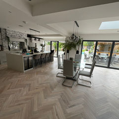 white oak herringbone flooring installation Warrington