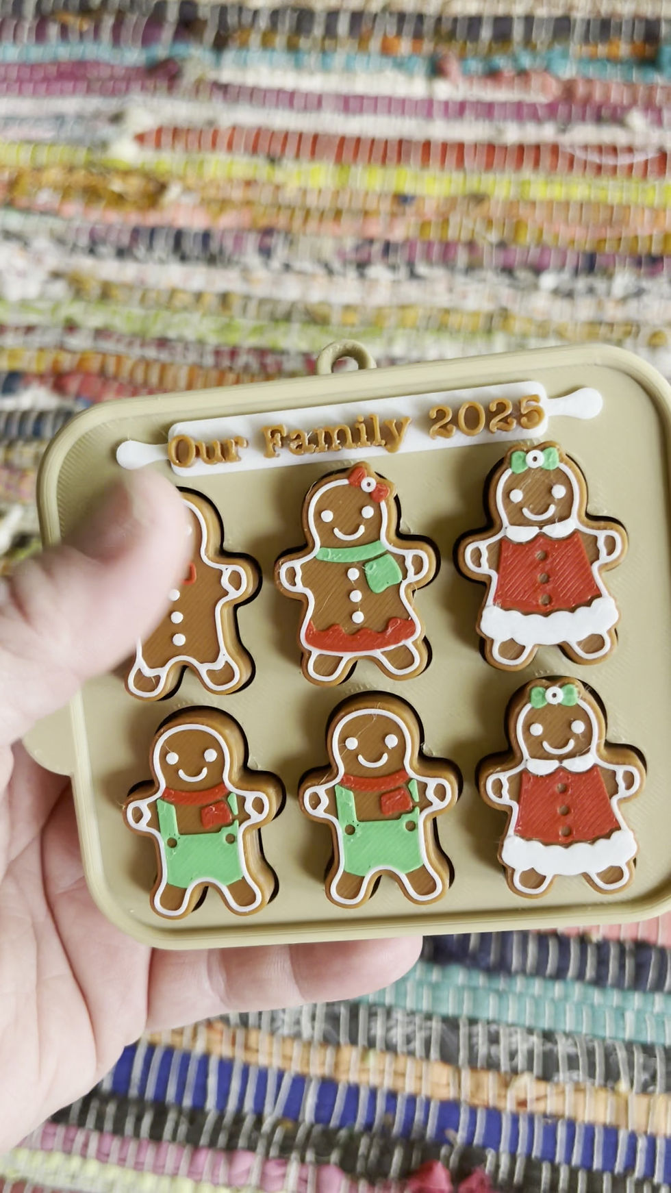 Thumbnail: Custom Gingerbread Family Ornament Clicker Set