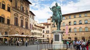 Fonte de Netuno na Piazza della Signoria