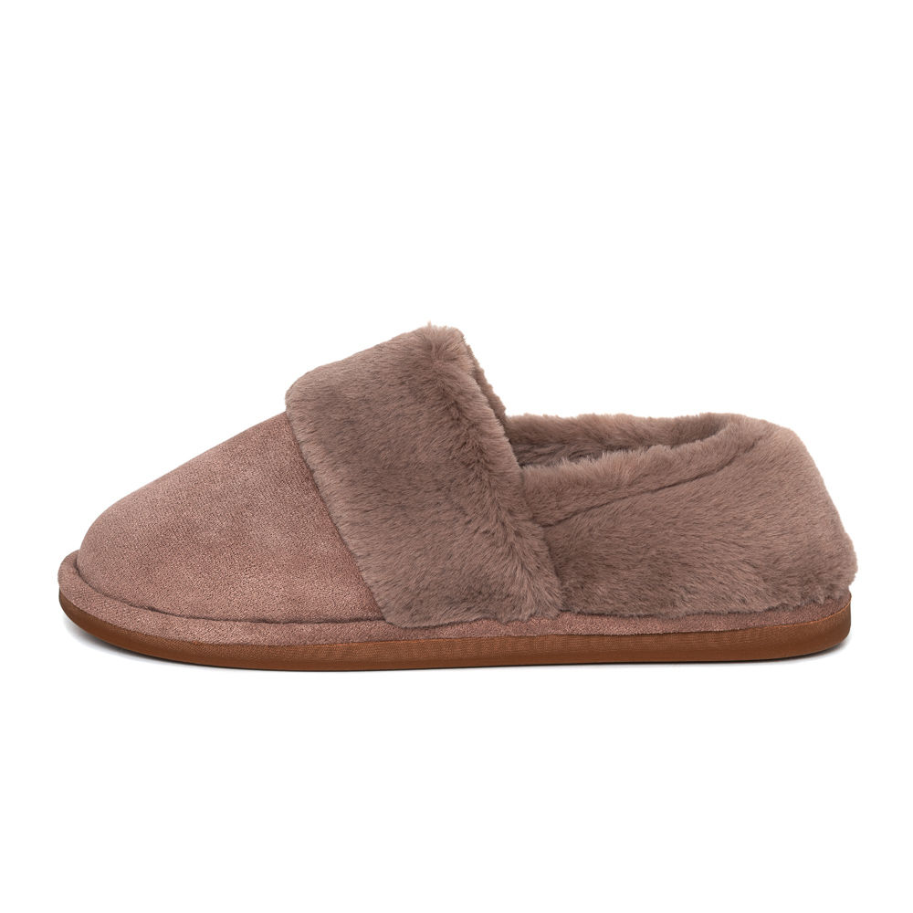 Cozy mauve fleece slippers, Ibi, perfect for relaxing