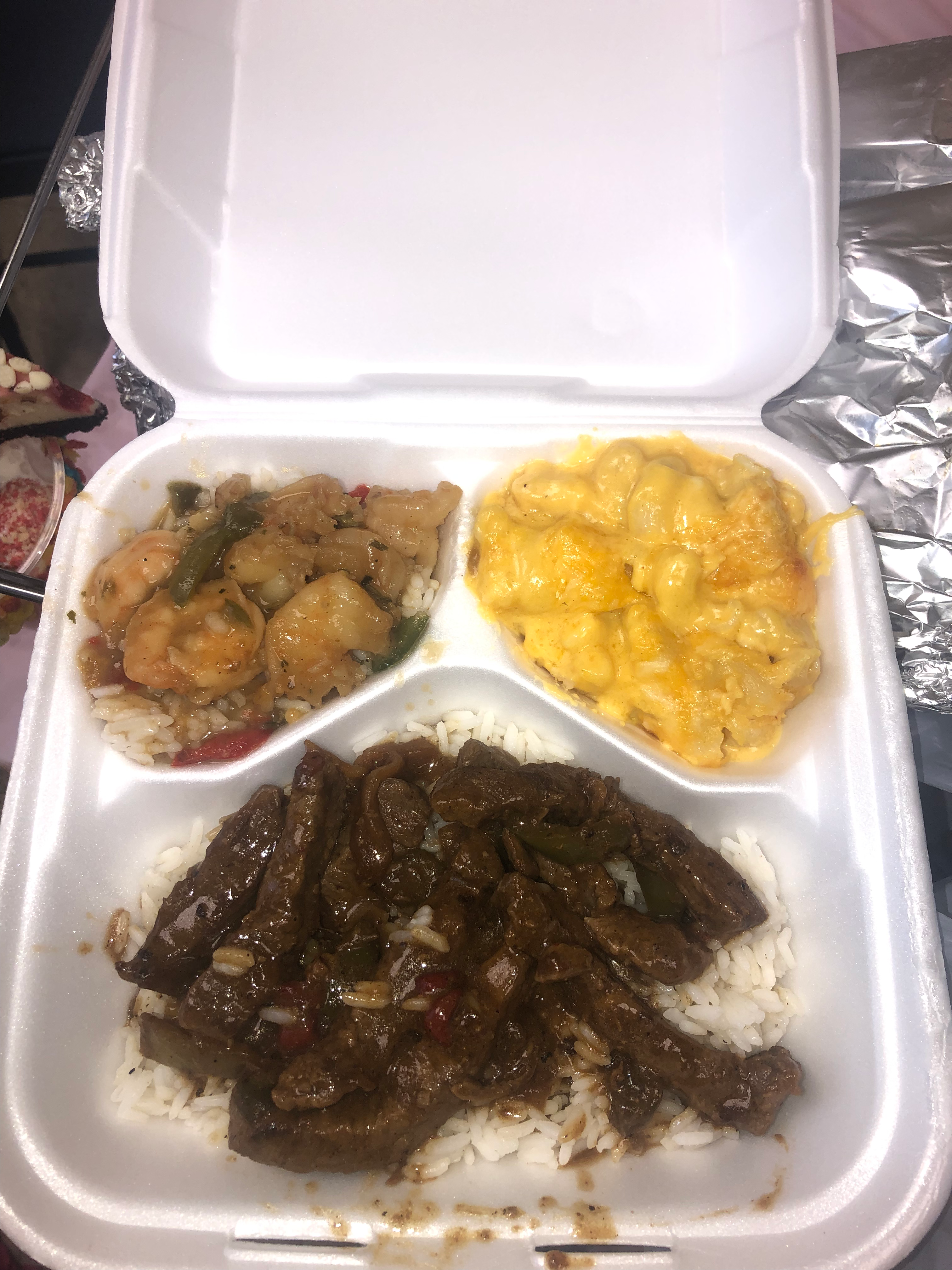 Pepper steak and Rice
