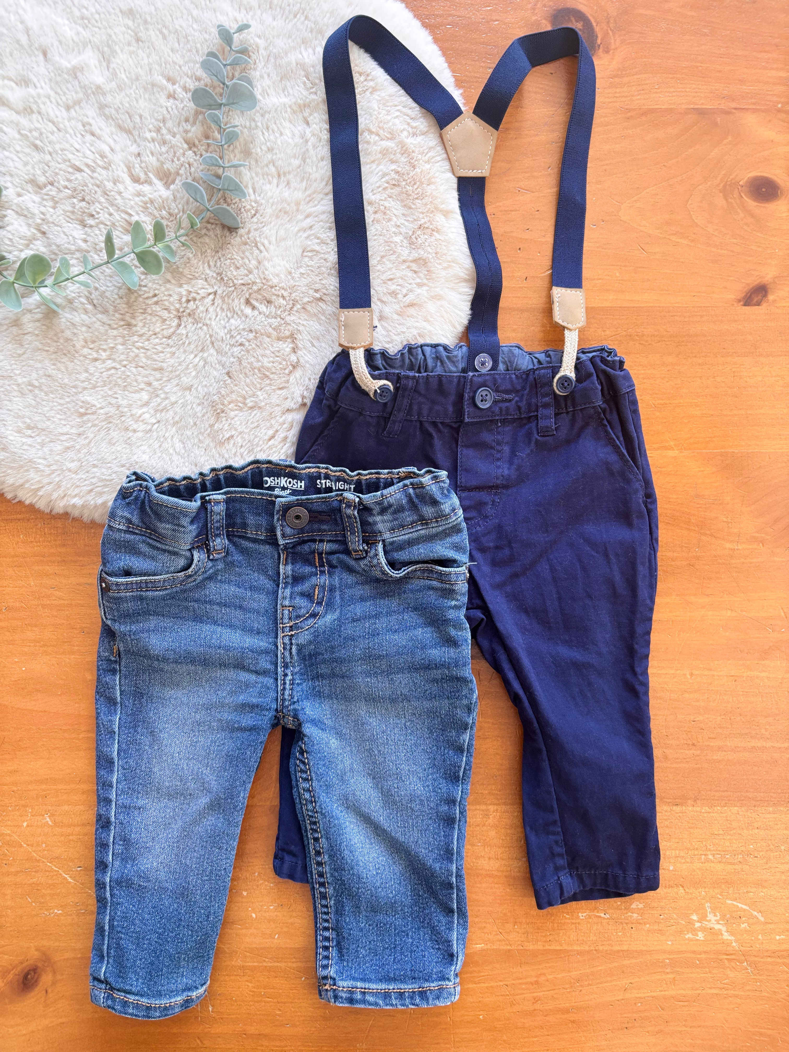 Duo de jeans 6 mois (H&M/Oshkosh)