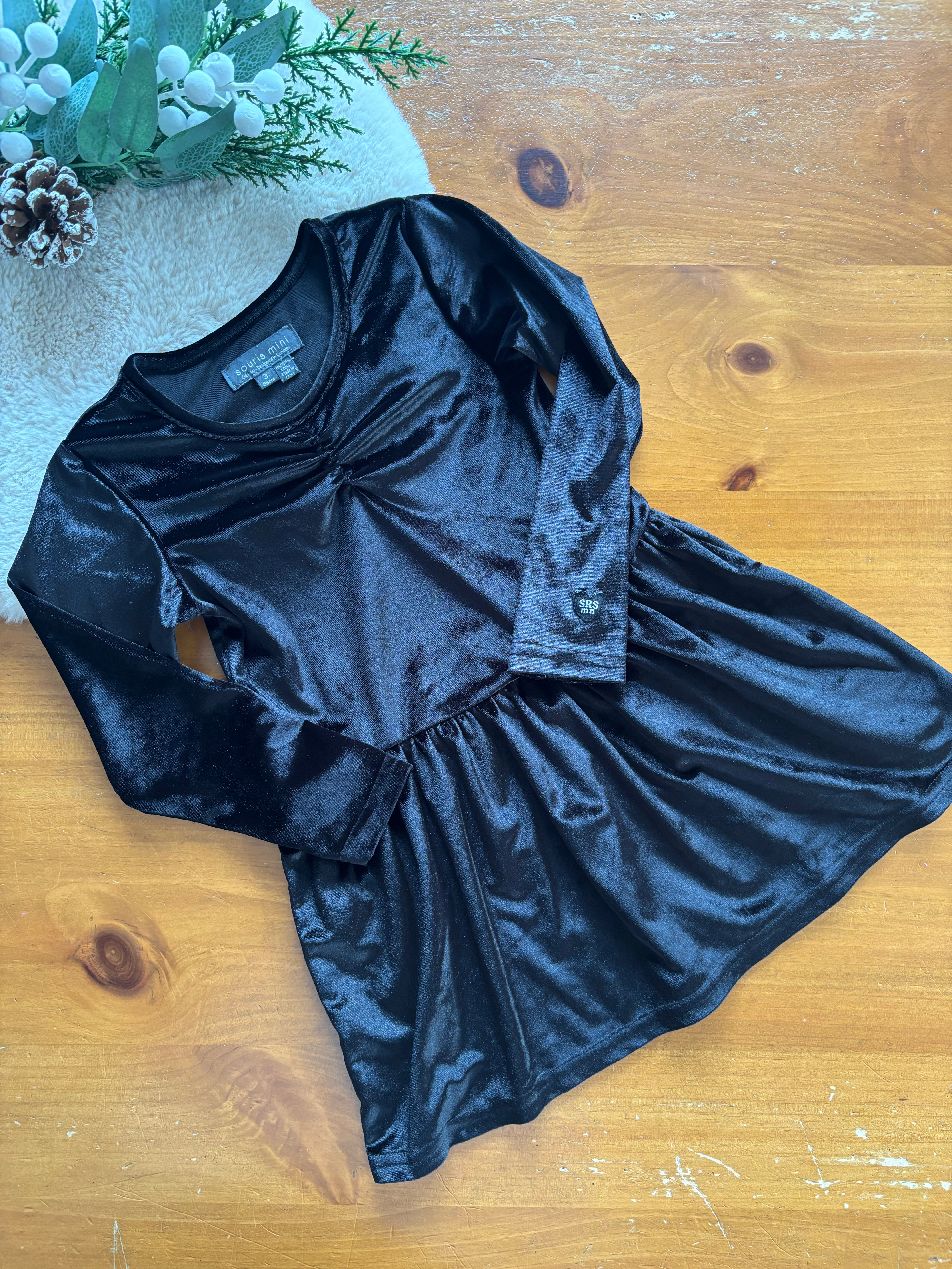 Robe en velours Souris Mini 3 ans