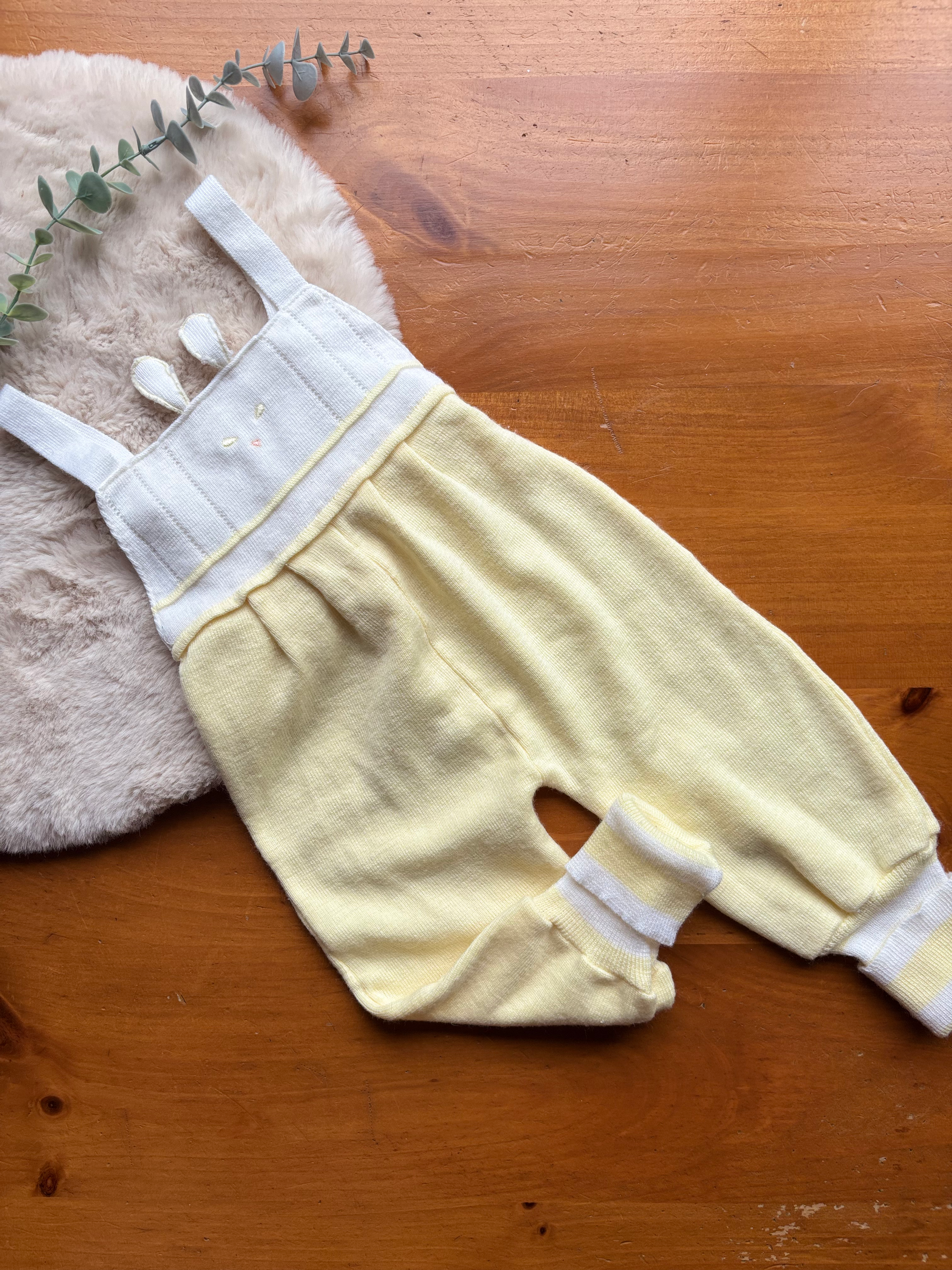 Salopette en maille vintage 12 mois