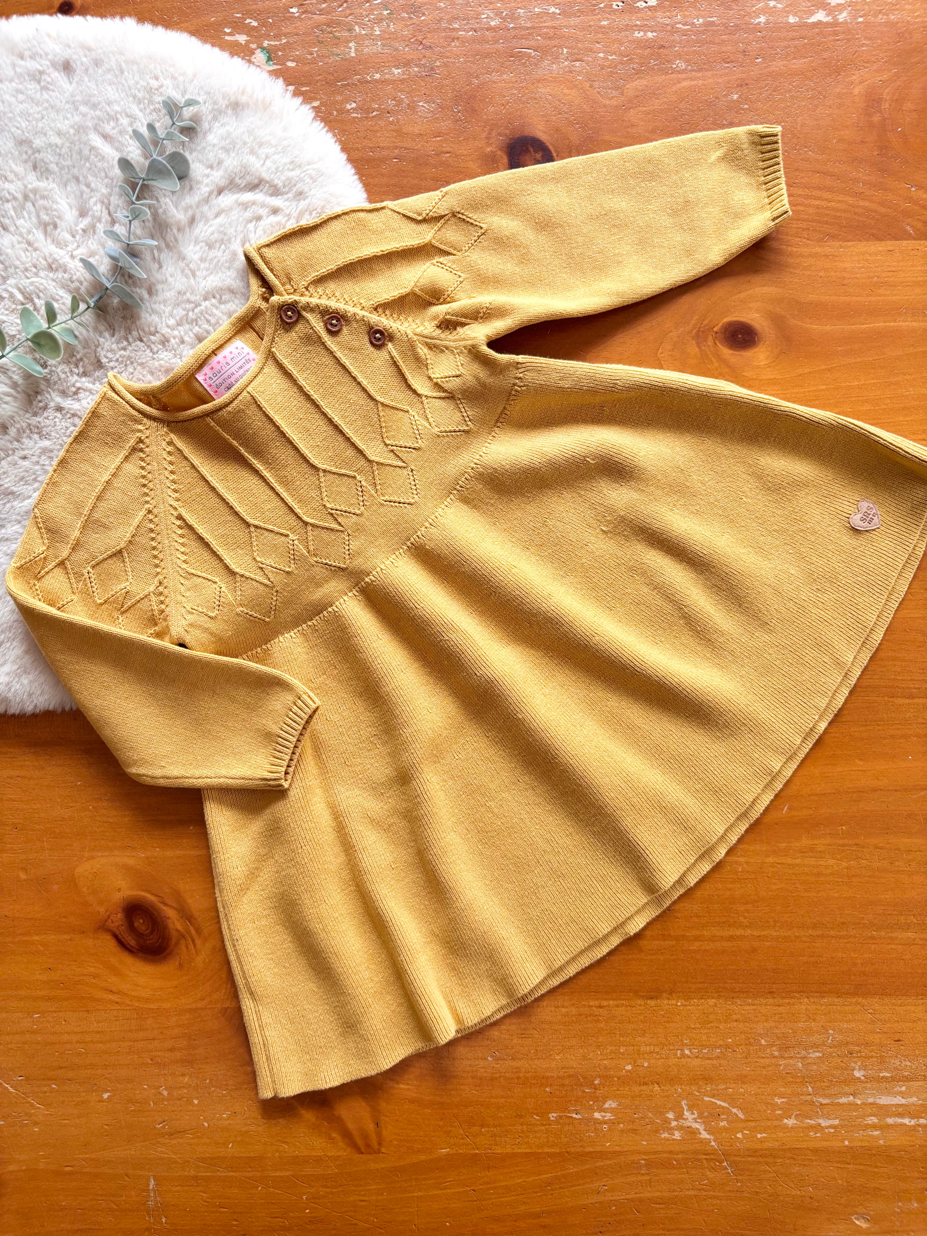Robe en maille fine Souris Mini 12-18 mois