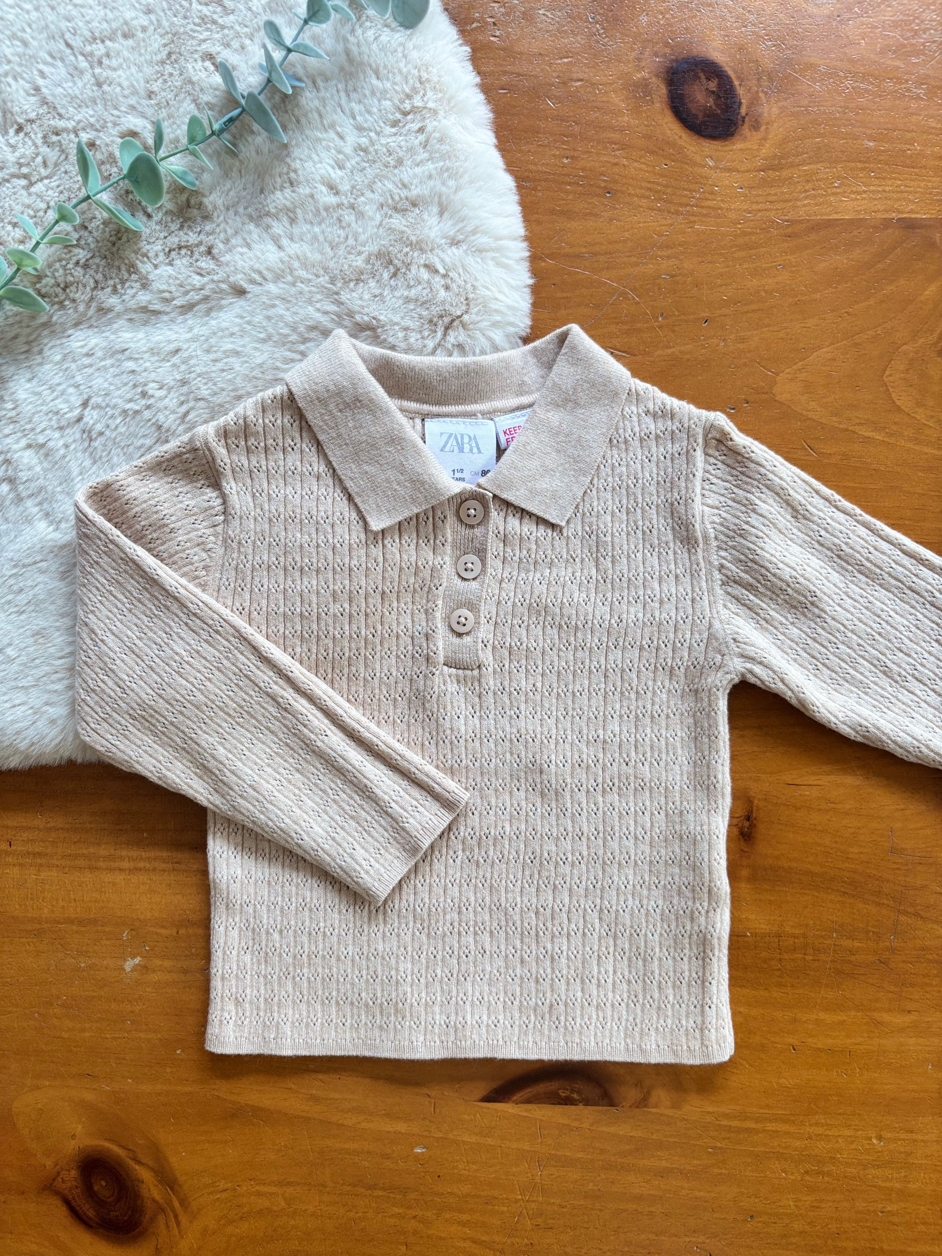 Chandail en maille fine Zara 1 1/2 ans (fait petit)
