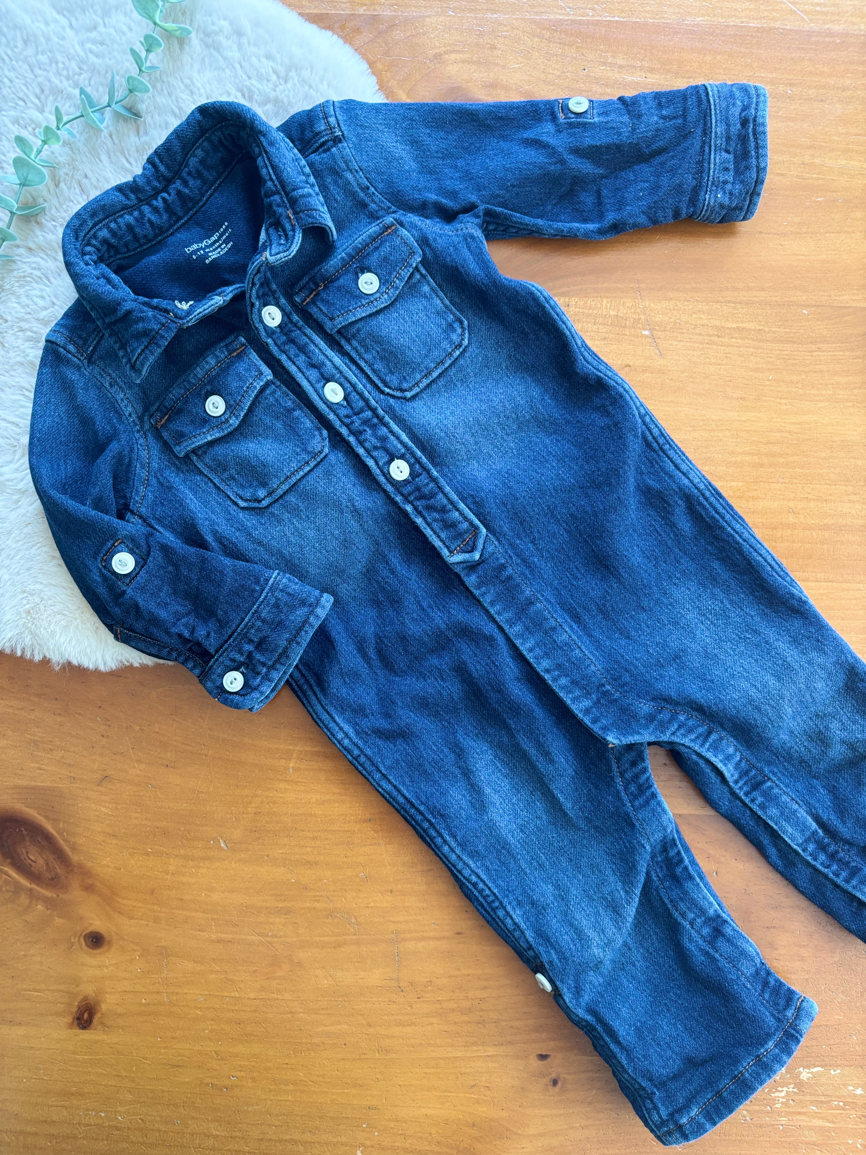 Onepiece en denim Baby Gap 6-12 mois