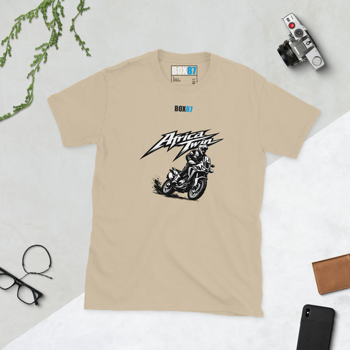 BOX87 Africa Twin II T-Shirt für Honda Africa Twin und Adventure Motorrad Fans
