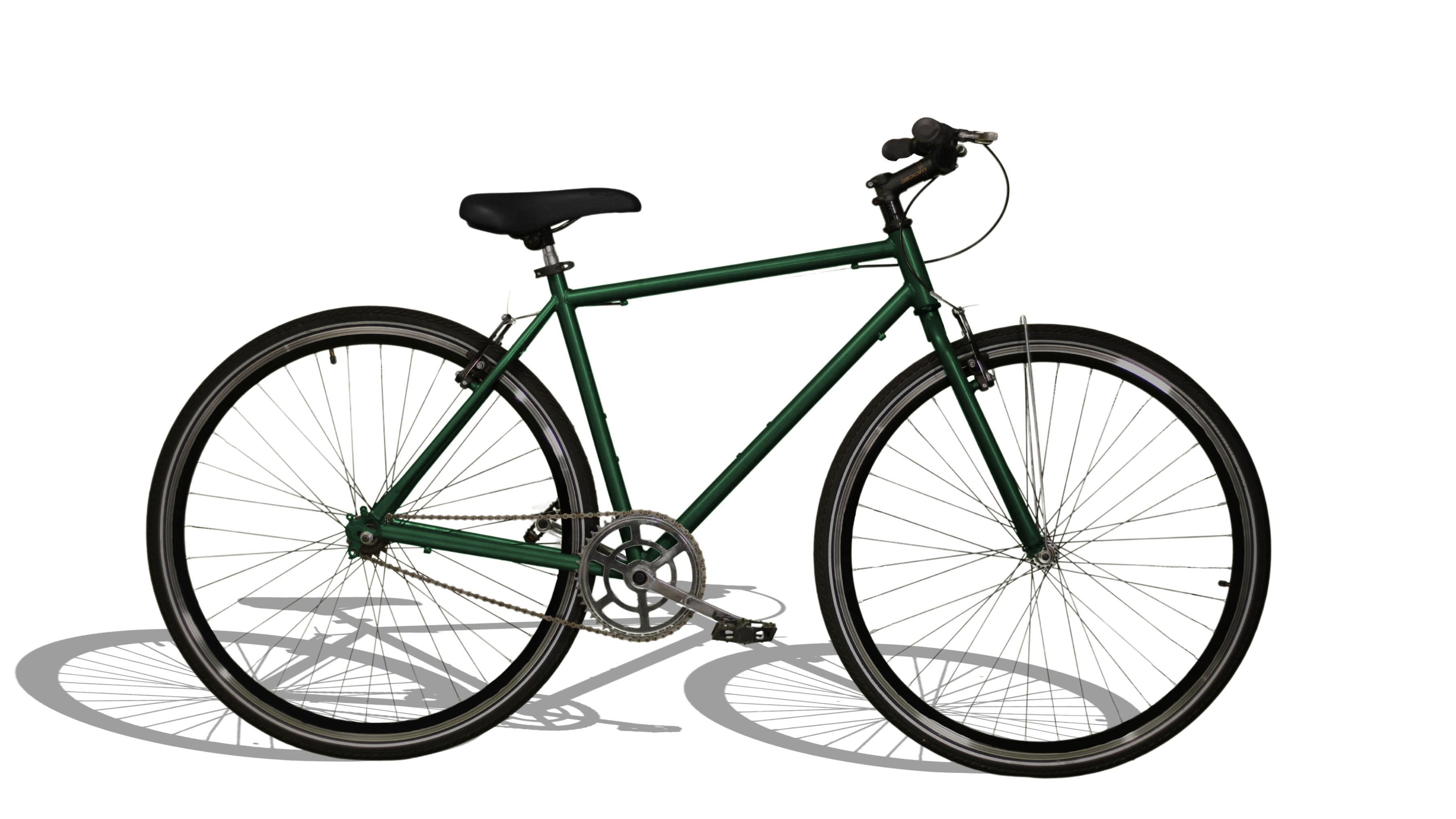 Bicicleta fixie rodada 700 color verde, cuadro recto
