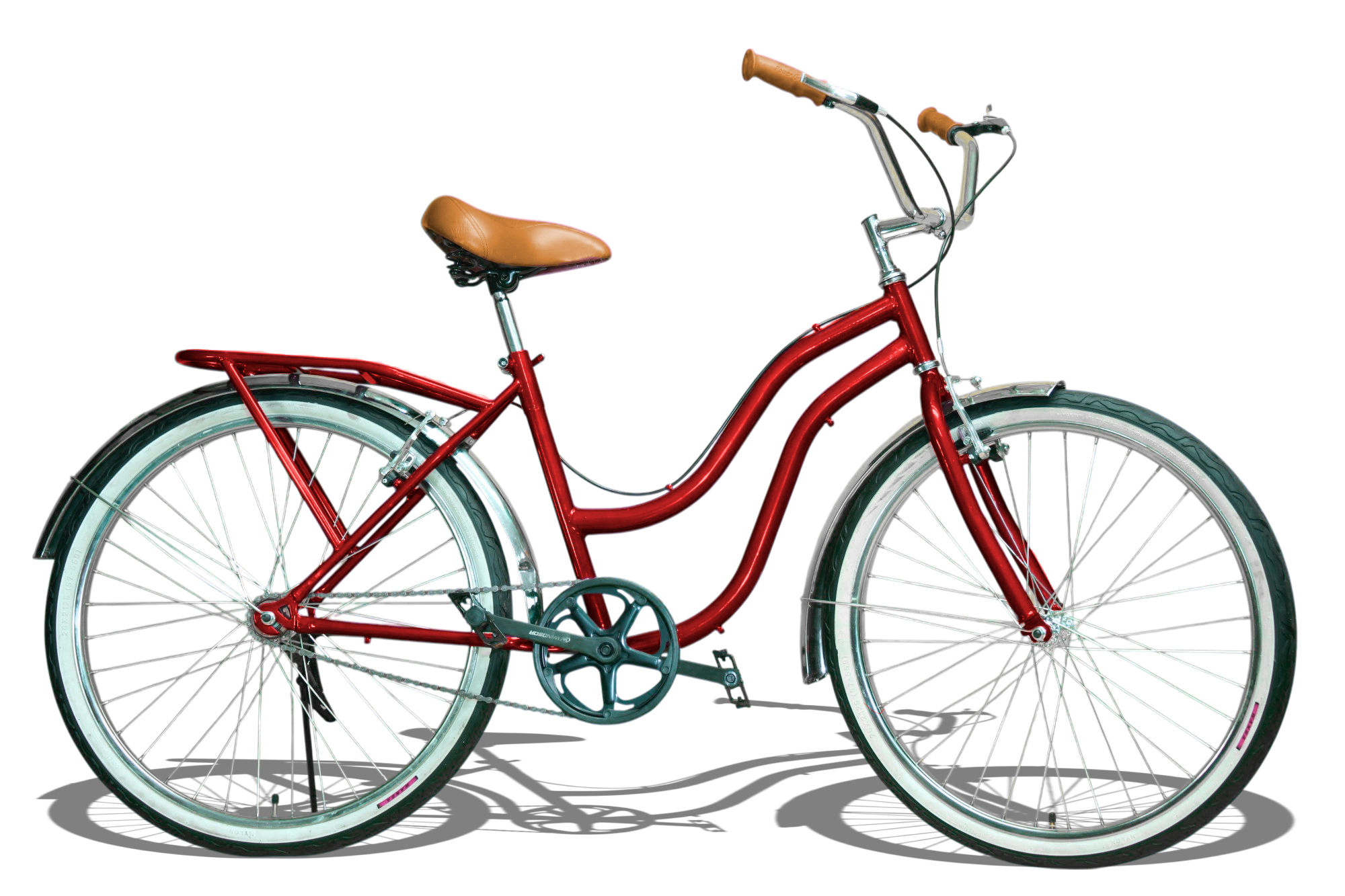 Bicicleta retro rojo metálico