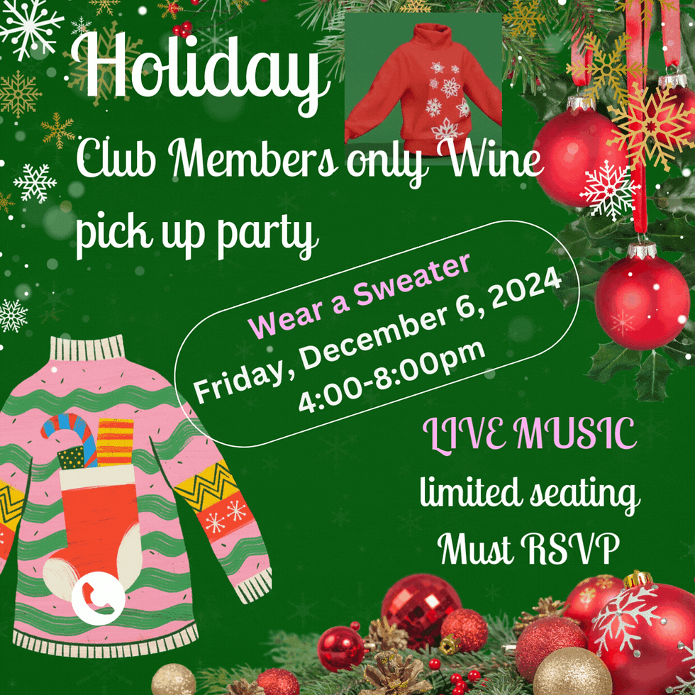 CLUB MEMBERS ONLY FESTIVE HOLIDAY PARTY WITH LIVE MUSIC