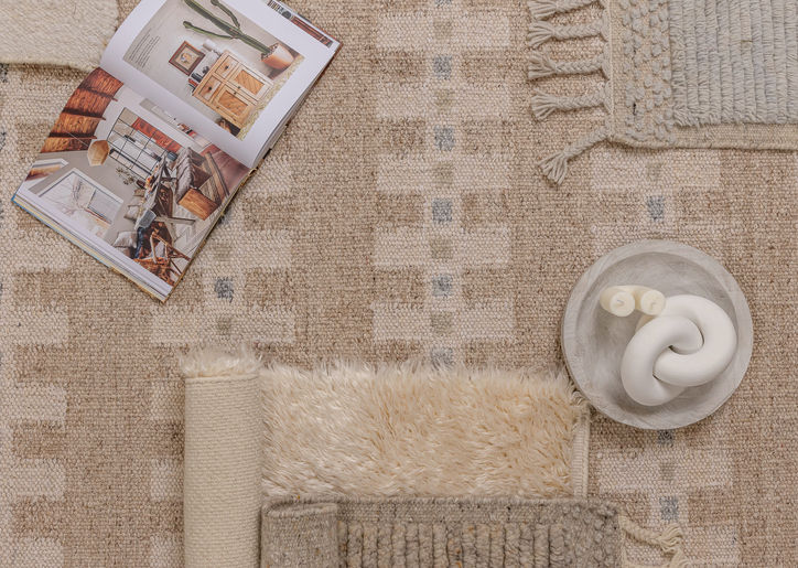 detailed rug texture close-up for e-commerce