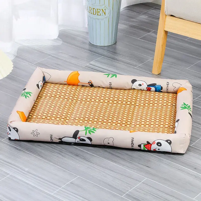 Miniatura: Cama de Verão Refresh para Pets – Tapete Gelado de Fibra Trançada