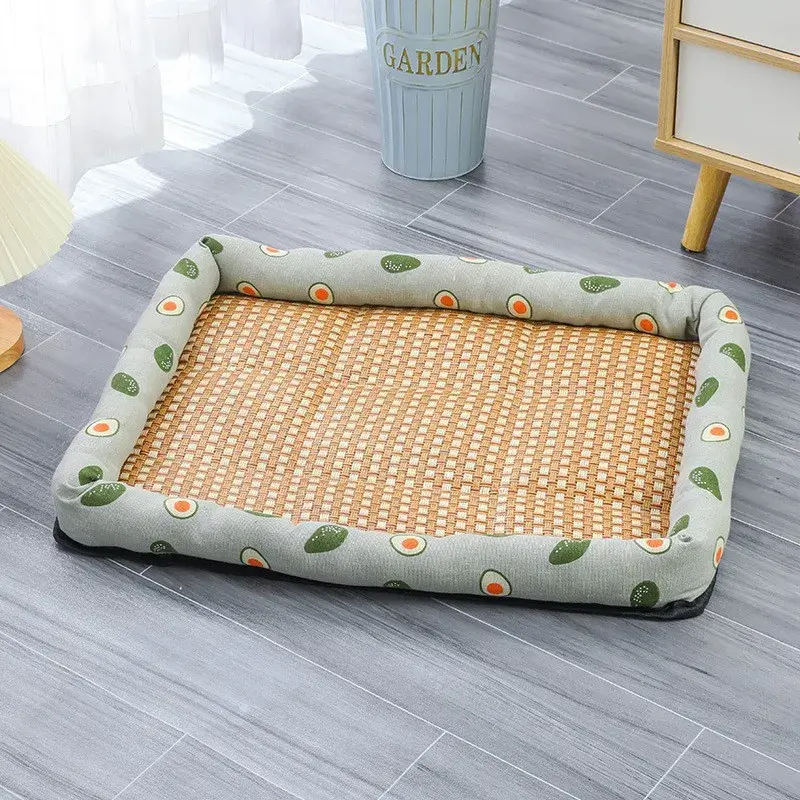 Miniatura: Cama de Verão Refresh para Pets – Tapete Gelado de Fibra Trançada