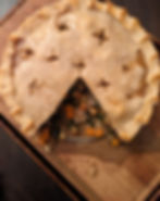 Savory veggie and steak pie
