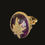 Thumbnail: Stunning Vintage 9ct Gold, Amethyst, Diamond Victorian Style Ring