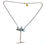 Thumbnail: Ethereal Victorian Silver, Paste Swallows, 9ct Gold Guard Chain T Bar Necklace