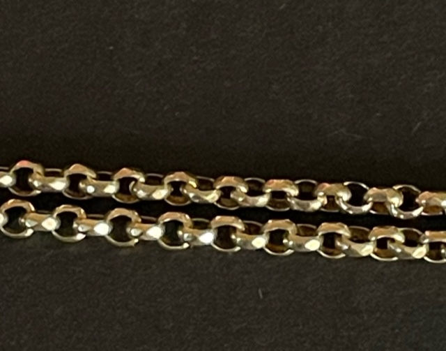 Thumbnail: Antique 9ct Gold Guard Chain, Vintage Rose Cameo Watch Chain Necklace