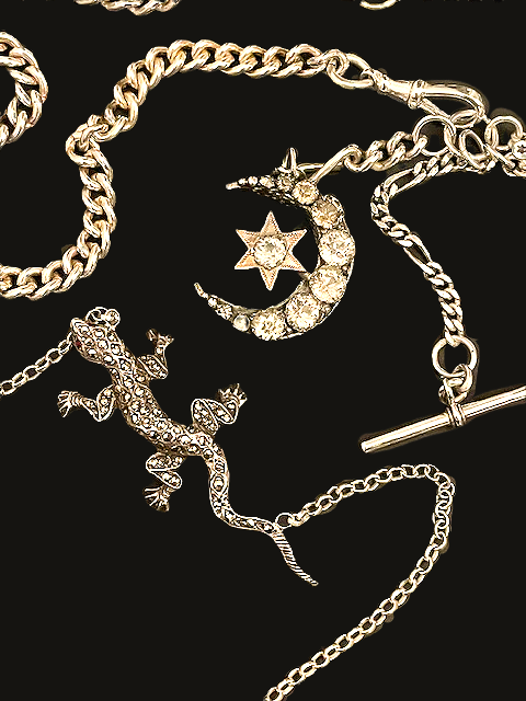 Thumbnail: Vintage Silver & Marcasite Lizard/Salamander Necklace