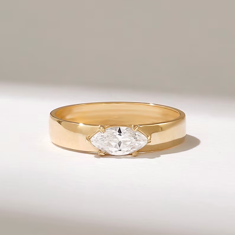 Solid Gold Diamond Band