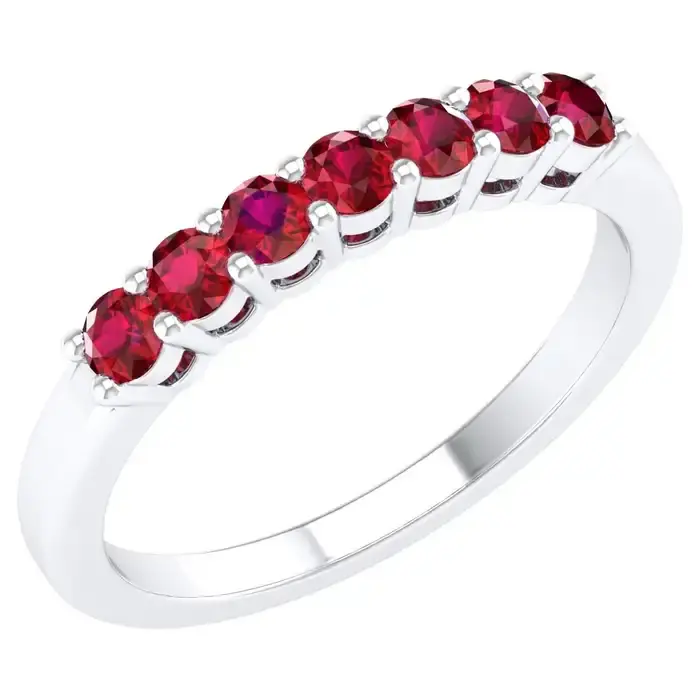 Thumbnail: 18K Gold 0.5 Carat Ruby Infinity Ring | Timeless Gemstone Band