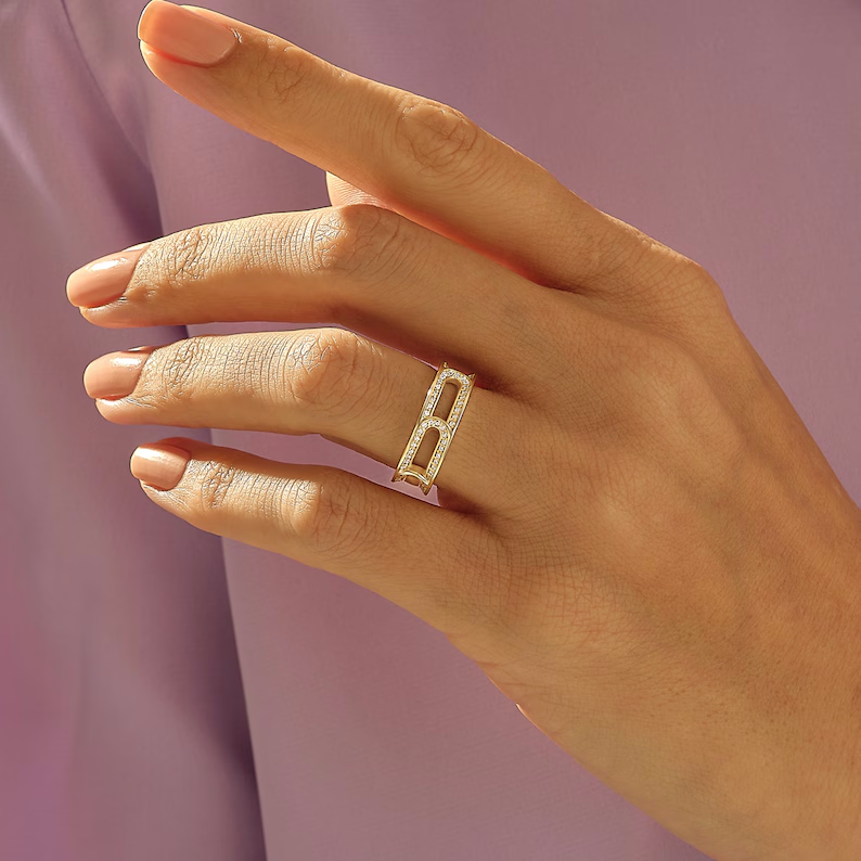 サムネイル： Pave Diamond Eternity Chain Ring
