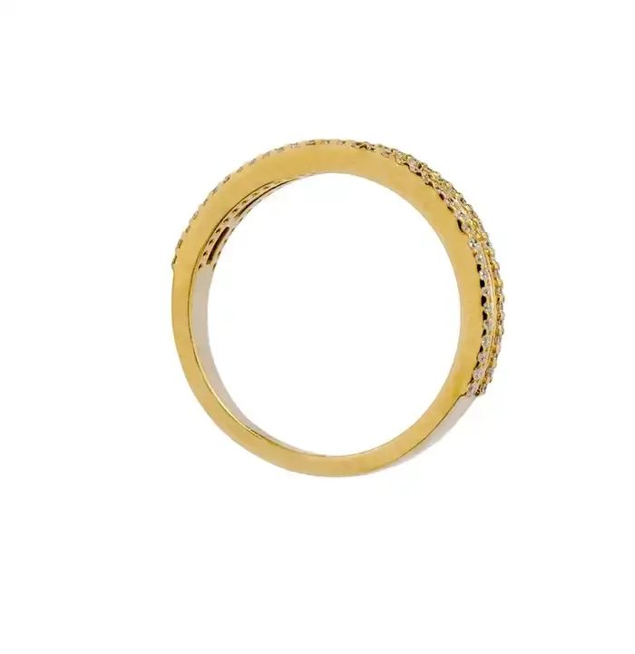 Thumbnail: 18K Gold Half Eternity Diamond Ring for Women