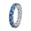 Thumbnail: 18K Solid Gold Emerald-Cut Sapphire & Diamond Eternity Band Ring