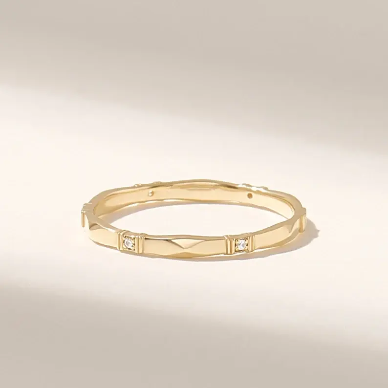 Thumbnail: Diamond Delicate Stacking Ring