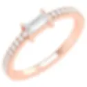 18K Rose Gold 0.4 Carat Diamond Infinity Band Ring