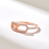 Thumbnail: Pave Diamond Paperclip Ring with 14k Solid Rose Gold