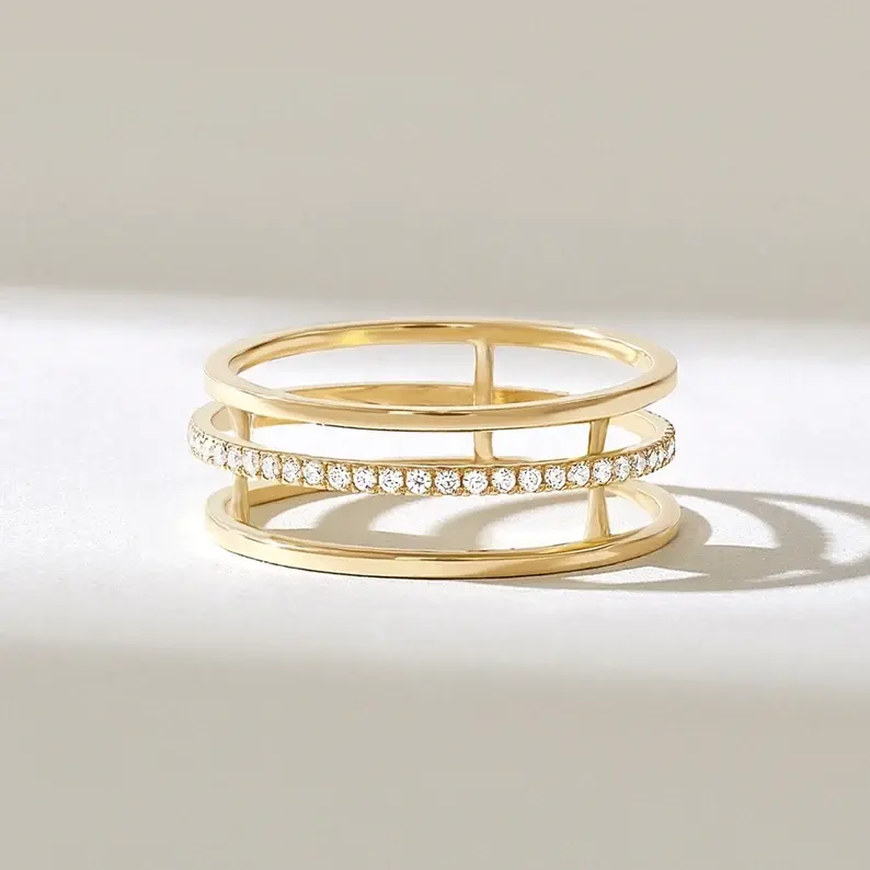 Pave Diamond Fidget Ring
