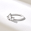 Thumbnail: White Gold Diamond Lotus Engagement Ring for women