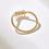 Thumbnail: Yellow Gold Tiara Stacking Diamond Ring