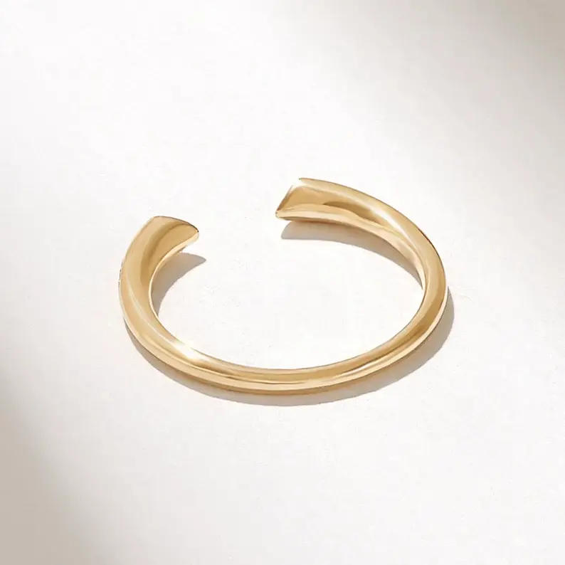 Thumbnail: 18K Yellow Gold Diamond Cuff Ring