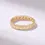 Thumbnail: 18K Solid Gold 4mm Arrow Band Ring