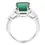 Thumbnail: 6.24 CT Vivid Green Emerald and Diamond Ring | 18K Solid Gold Cocktail Design