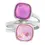 Thumbnail: 14K White Gold | 7.22 Carat Purple and Pink Amethyst Dual Stone Ring