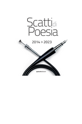 Copertina catalogo, Scatti di Poesia: 2014 > 2023, penna e cavo incrociati