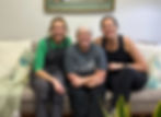 Three women on a couch