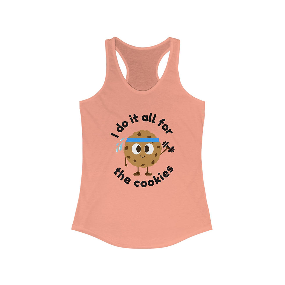 Thumbnail: Tank Top - Funny Gym Shirt 'I Do It All for the Cookies'