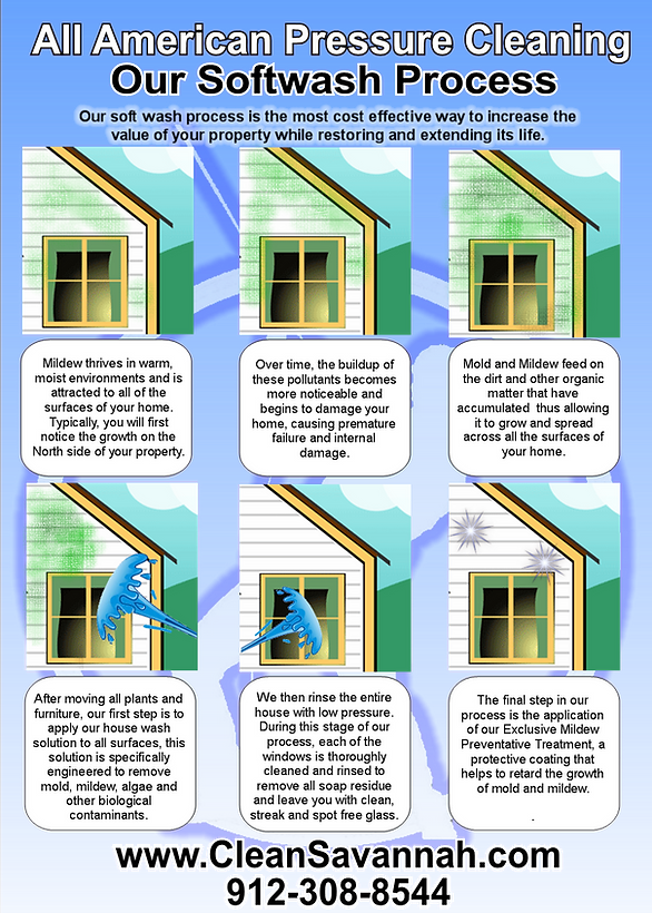 Pressure Washing Process Diagram - Savannah, Georgia