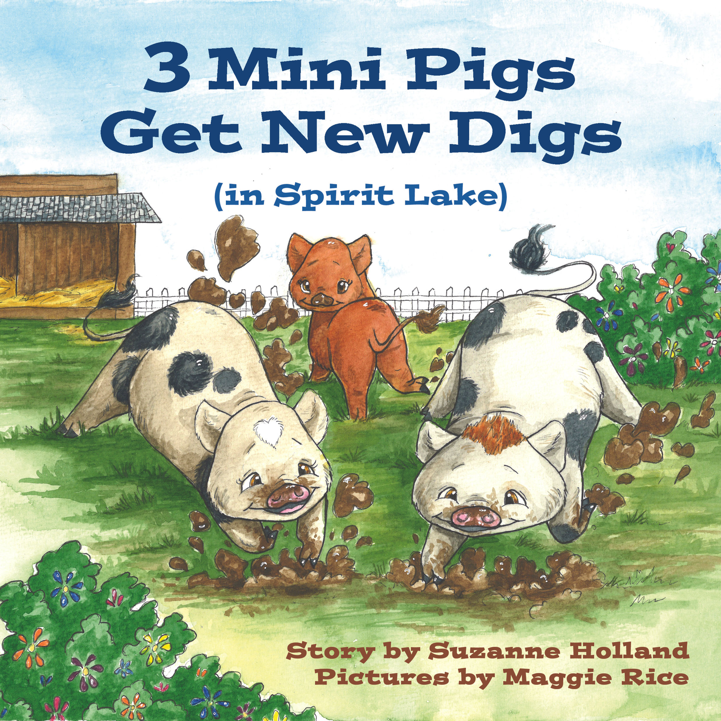 3 Mini Pigs Get New Digs (in Spirit Lake)