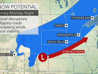 Potent winter system to move through the Northern Plains
