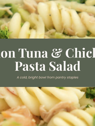 Lemon Tuna and Chickpea Pasta Salad (No Mayo)