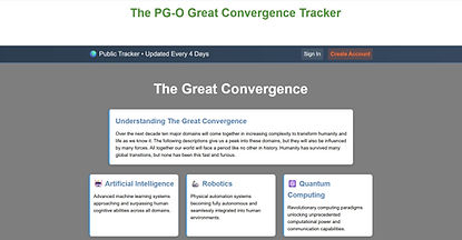 Great Convergence Tracker: Public tracker, updated every 6 days. AI, robotics, quantum computing.