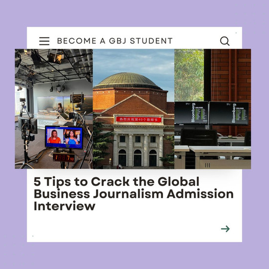 The Global Business Journalism program at Tsinghua University publishes the GBJ newsletter monthly.