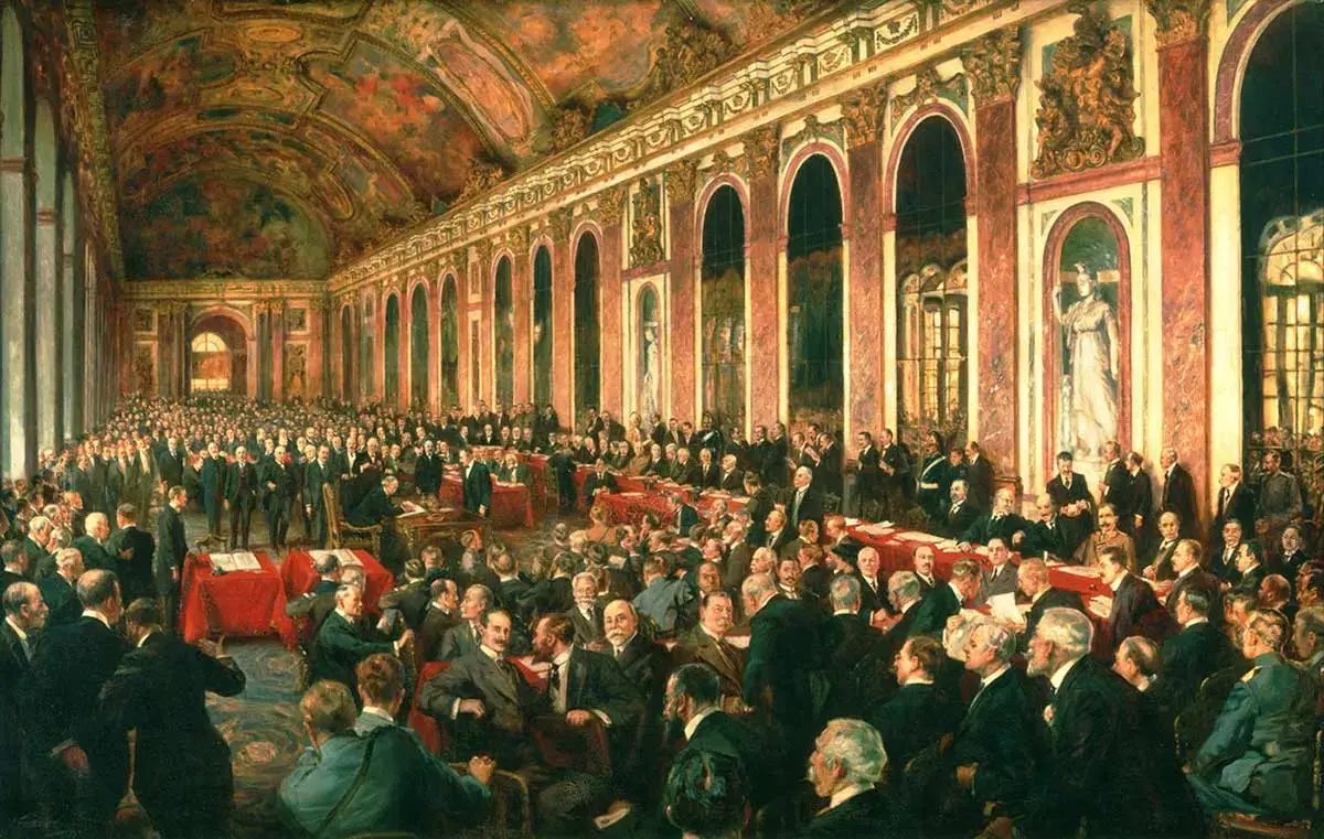Cuadro de la conferencia de Versalles 1919