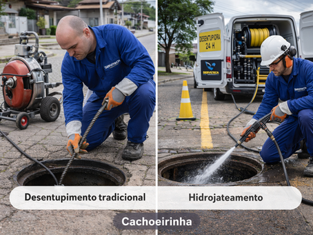Hidrojateamento ou desentupimento tradicional: qual a melhor opção em Cachoeirinha?
